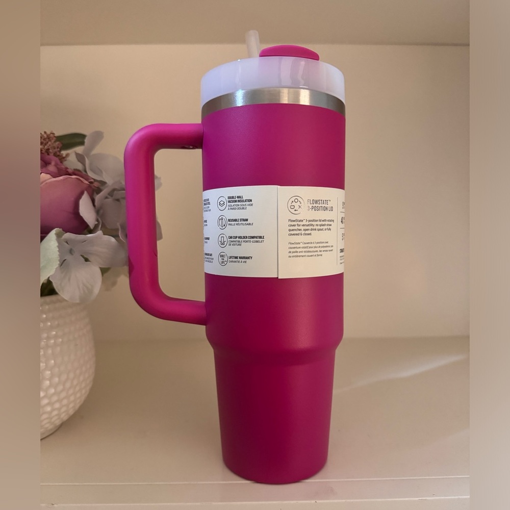 🎉LAST PIECE🎉Stanley 30oz Quencher H2O Flowstate Tumbler Fuschia - Picture 4 of 14